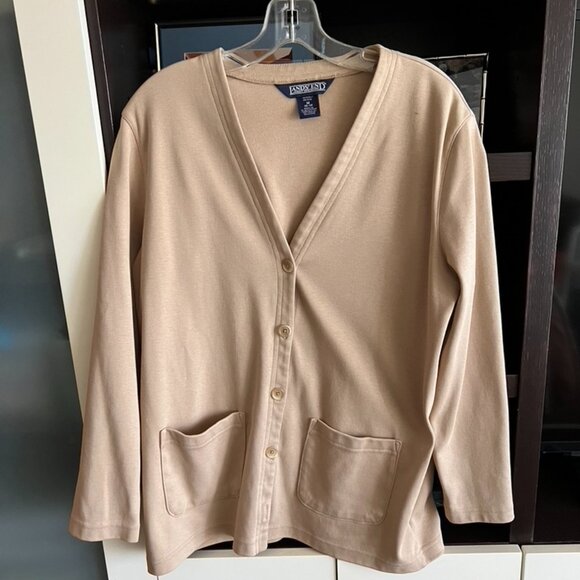 Lands' End V-Neck Cardigan size PM - Picture 4 of 8